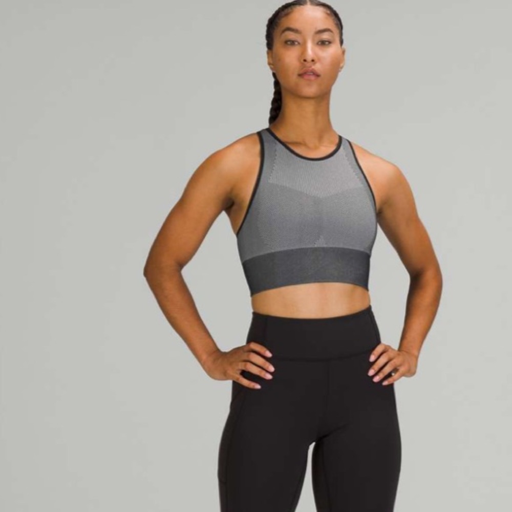 lululemon athletica Black and Gray Sports Bra